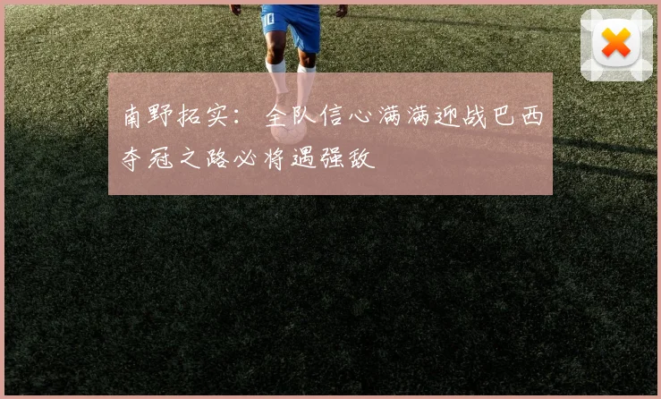 南野拓实：全队信心满满迎战巴西夺冠之路必将遇强敌